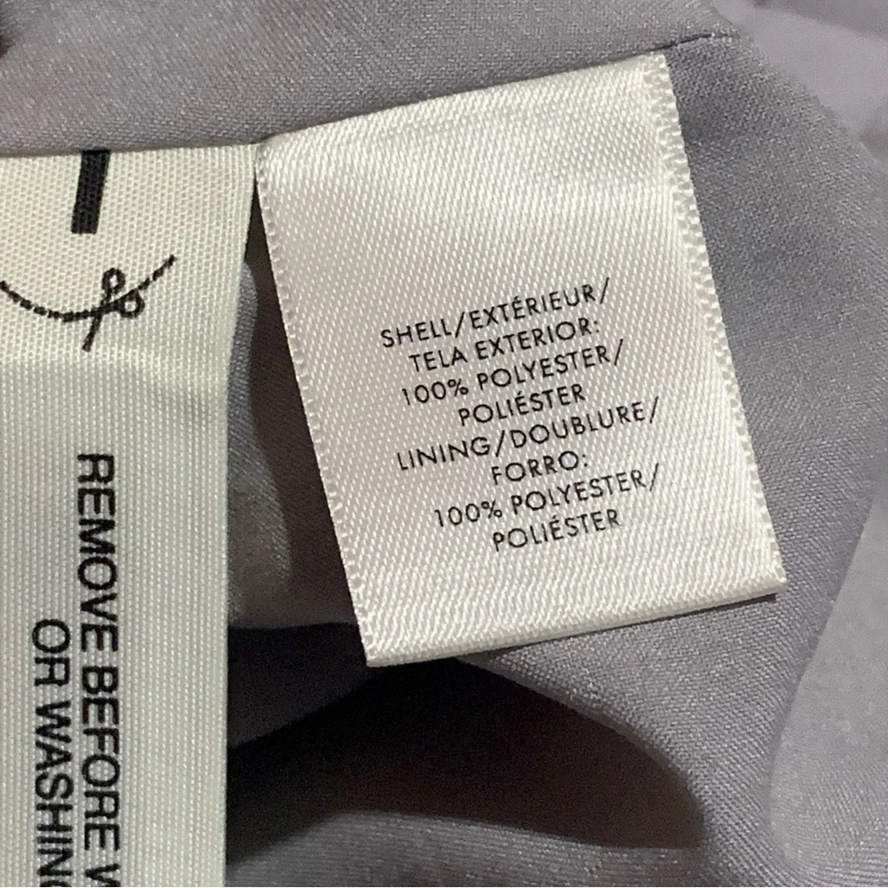 Ann Taylor Light Gray Chiffon Pleated A-Line Skirt Delicate Tie Waist Size 2 - Picture 4 of 9